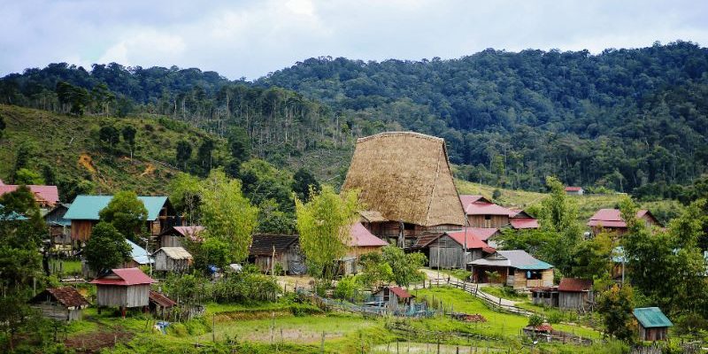 Khung cảnh bình yên của ngôi làng