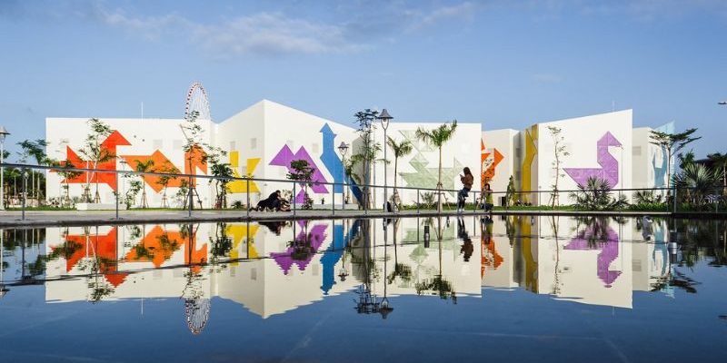 Cung Thiếu nhi Đà Nẵng có kiến trúc độc đáo, lấy cảm hứng từ trò chơi xếp hình Tangram