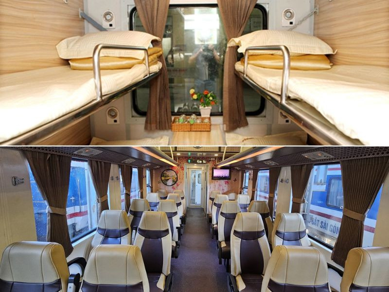 Không gian sang trọng chuẩn 5 sao trong khoang tàu Không gian sang trọng chuẩn 5 sao trong khoang tàu